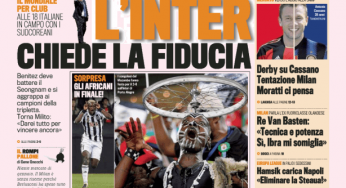 Gazzetta dello sport / L’Inter chiede la fiducia