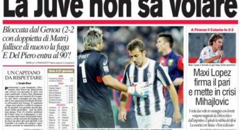 Corriere dello Sport / La Juve non sa volare