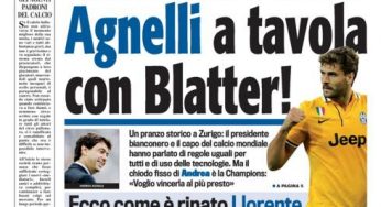 Tuttosport/ Agnelli a tavola con Blatter!