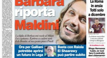 Corriere dello Sport/ Barbara riporta Maldini