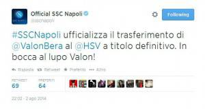 Tweet Napoli 