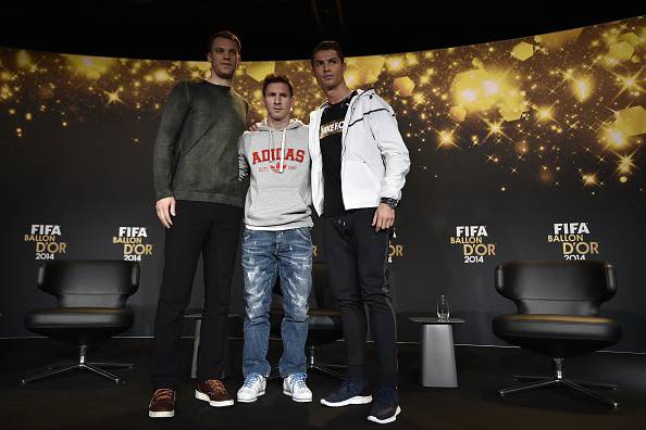 Ronaldo, Messi e Neuer (Getty Images)