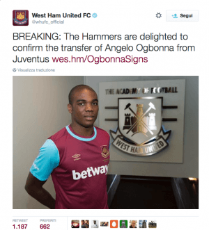 Ogbonna (Twitter @Whufc_official)