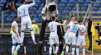 Napoli-Genoa 1-0, Albiol fa ancora sognare il ”San Paolo”: gli azzurri credono nello scudetto