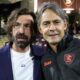 Andrea Pirlo in posa con Filippo Inzaghi