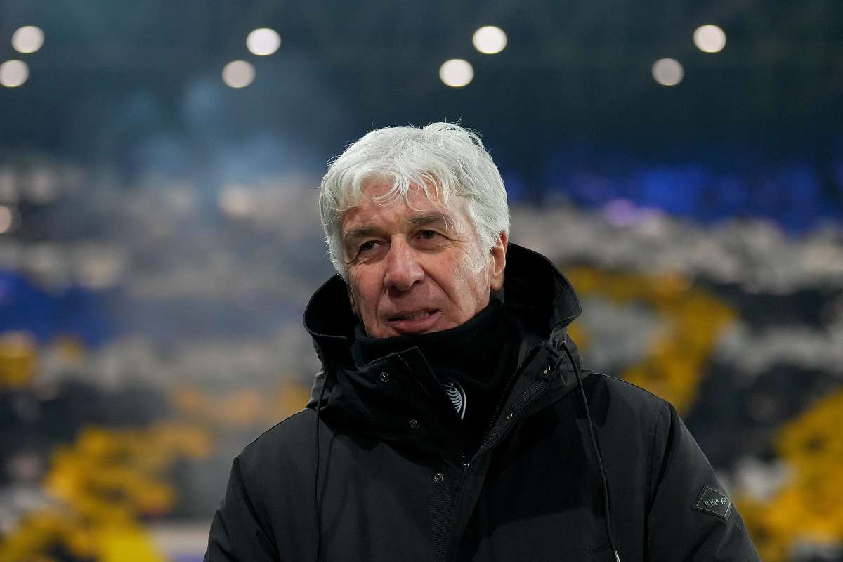 Gasperini in panchina con l'Atalanta