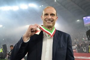 allegri esulta per la vittoria della coppa italia 2024